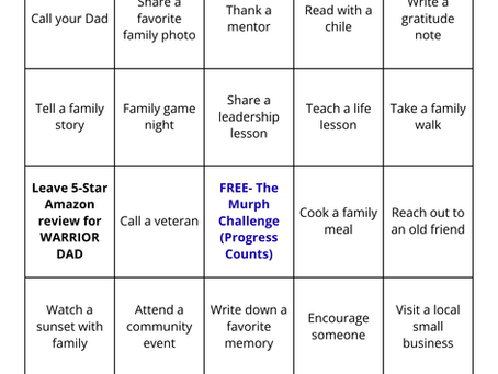 Warrior Dad June BINGO