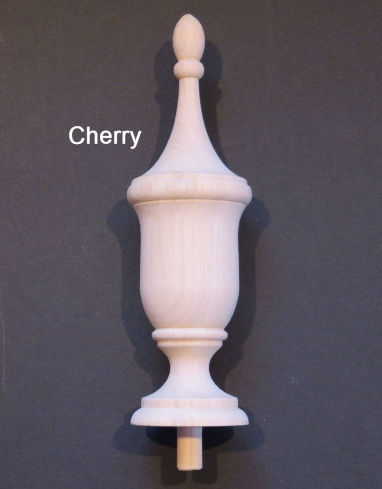 Thumbnail: Wood Bedpost Finial 6 1/4 x 2. Choice: Oak, Maple, Cherry, Walnut, Mahogany. #11