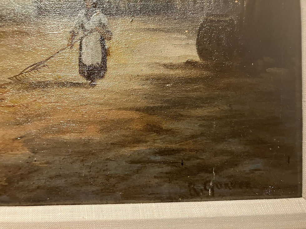 Thumbnail: "Farm Scene" ‘B. Gorver’. Dutch School