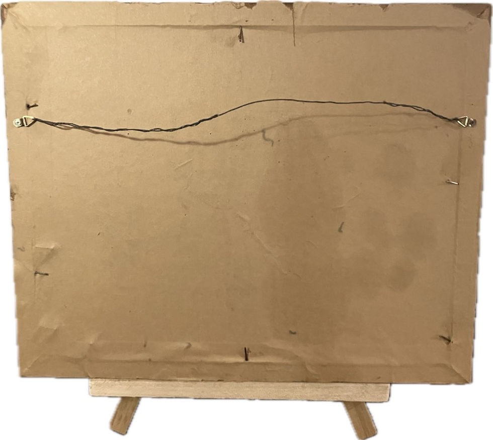 Thumbnail: Oil-on-canvas “Chicken Coop”, unsigned