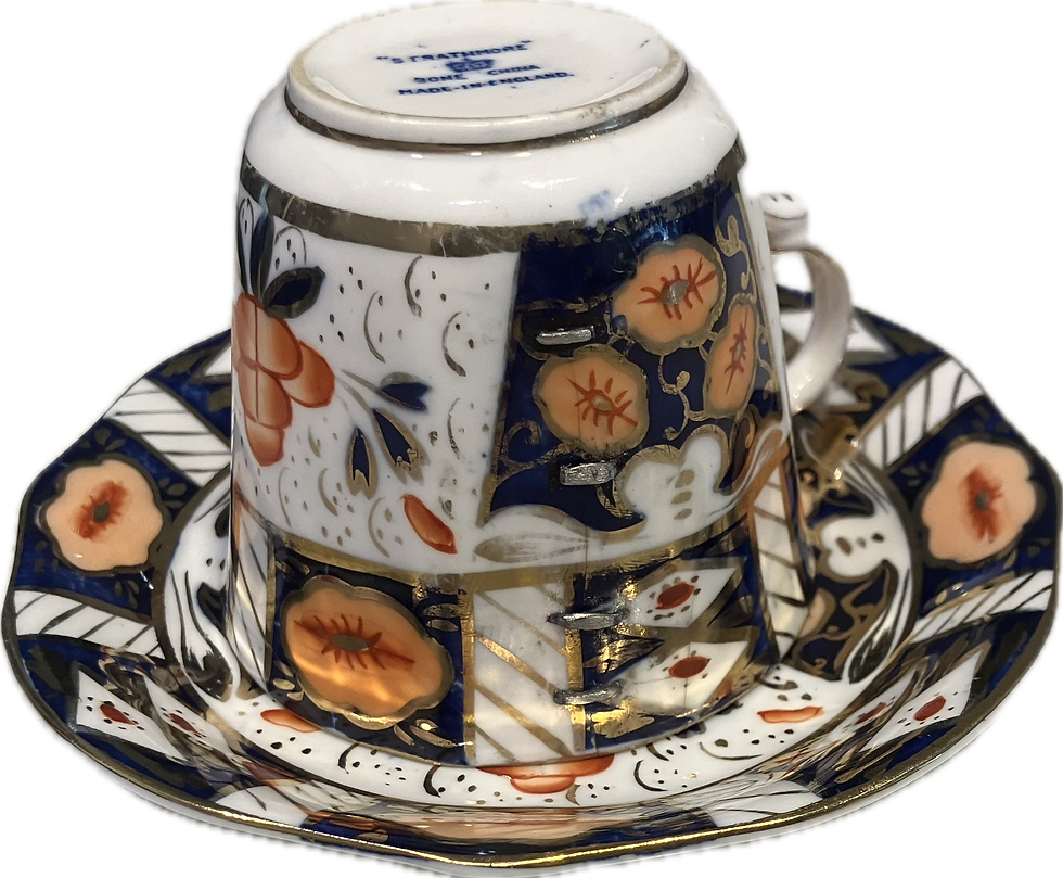 Thumbnail: Imari Cup & Saucer , staple repair