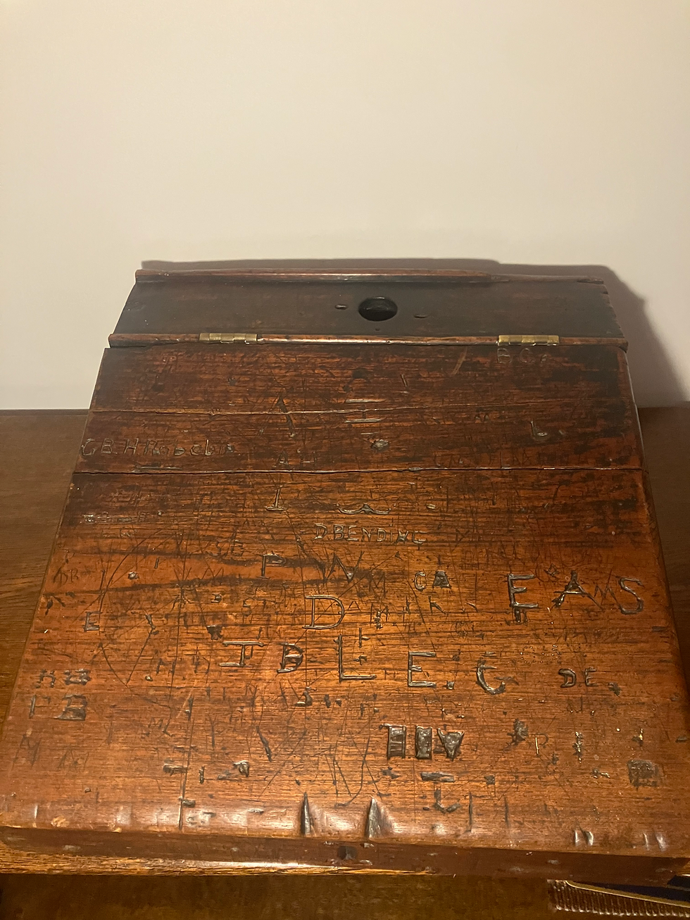 Thumbnail: Student desk with Graffiti