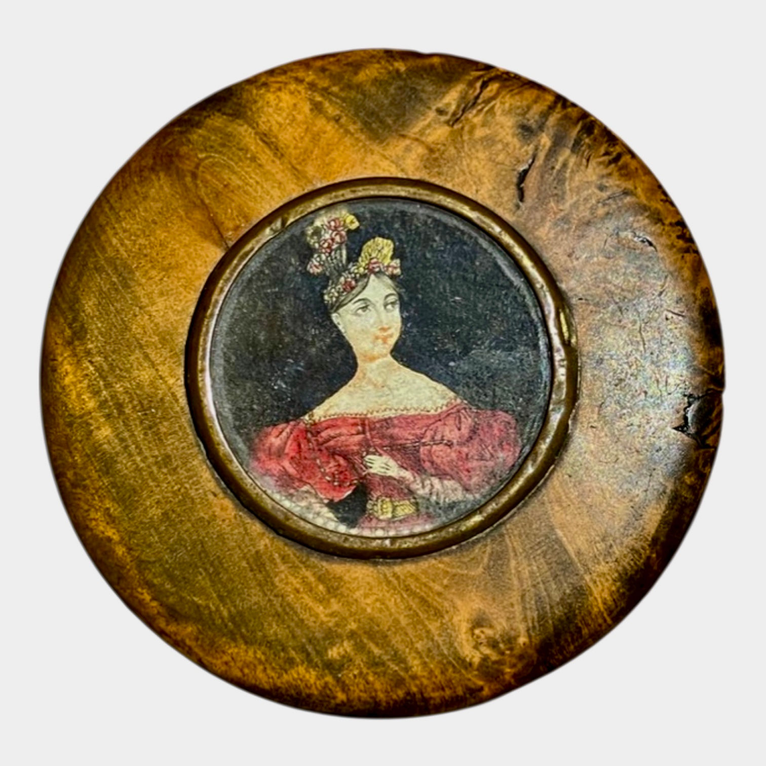 George III burr walnut snuff box