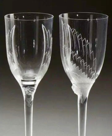 Thumbnail: Lalique Champagne Flutes 