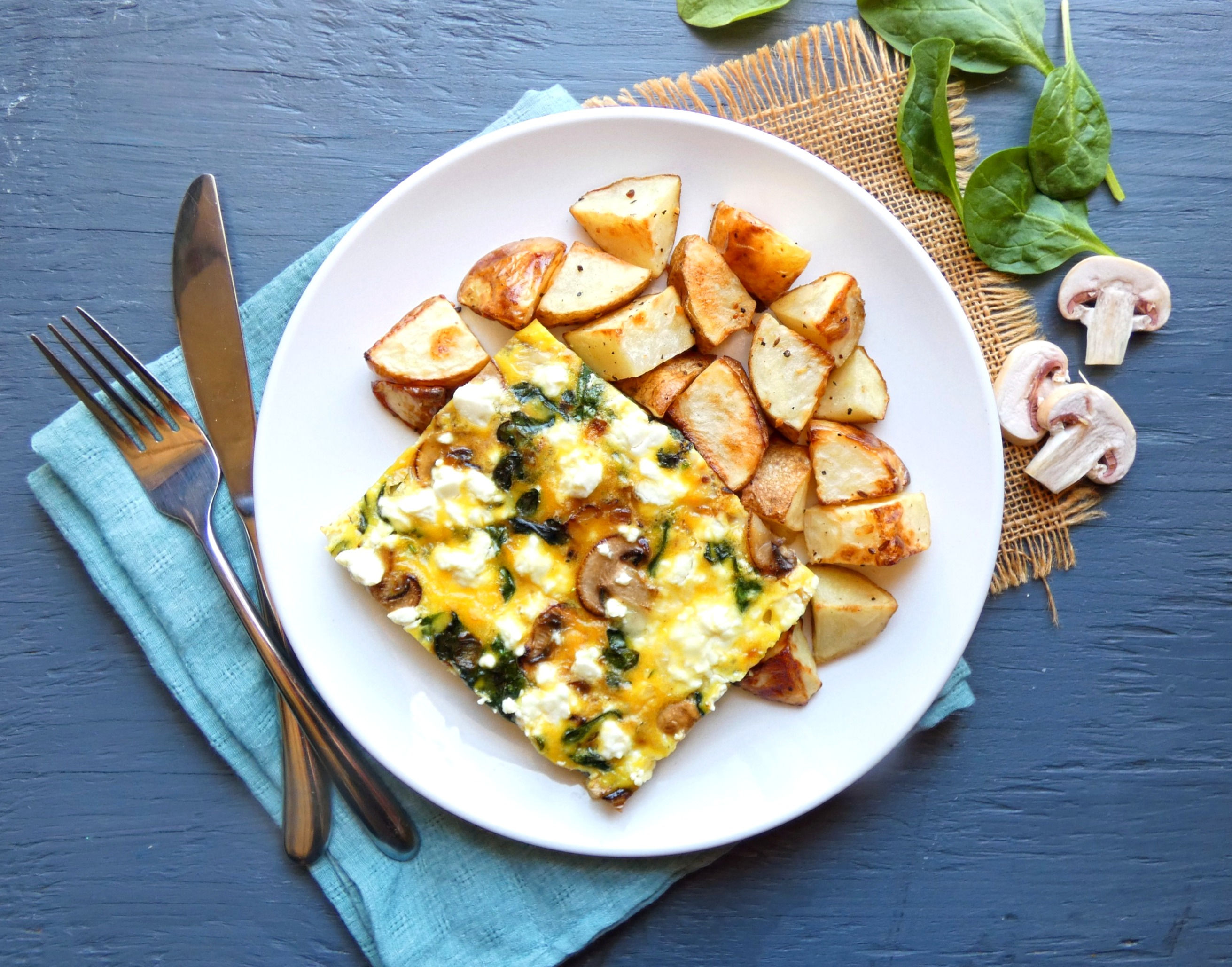 Mushroom and Spinach Frittata