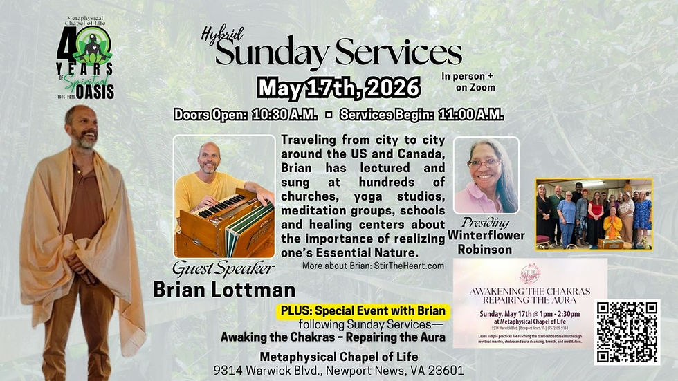 Journey Within, with Brian Lottman • Meditation, Music, Mantras, and Lecture