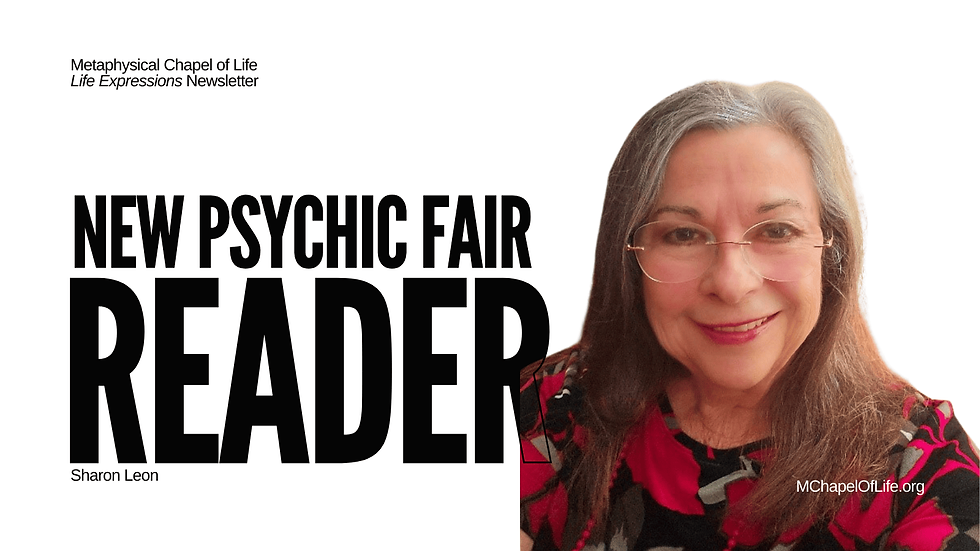 Welcoming our newest Psychic Fair reader: Sharon Leon