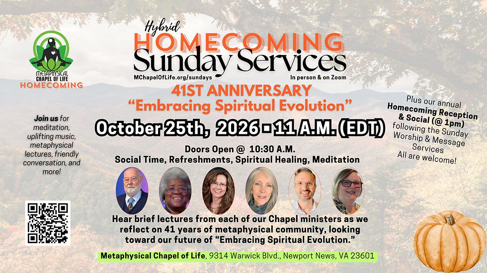 Annual Homecoming Sunday Services (Hybrid) & Reception (In-Person)