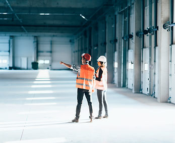 Chantier de construction d'entrepôt