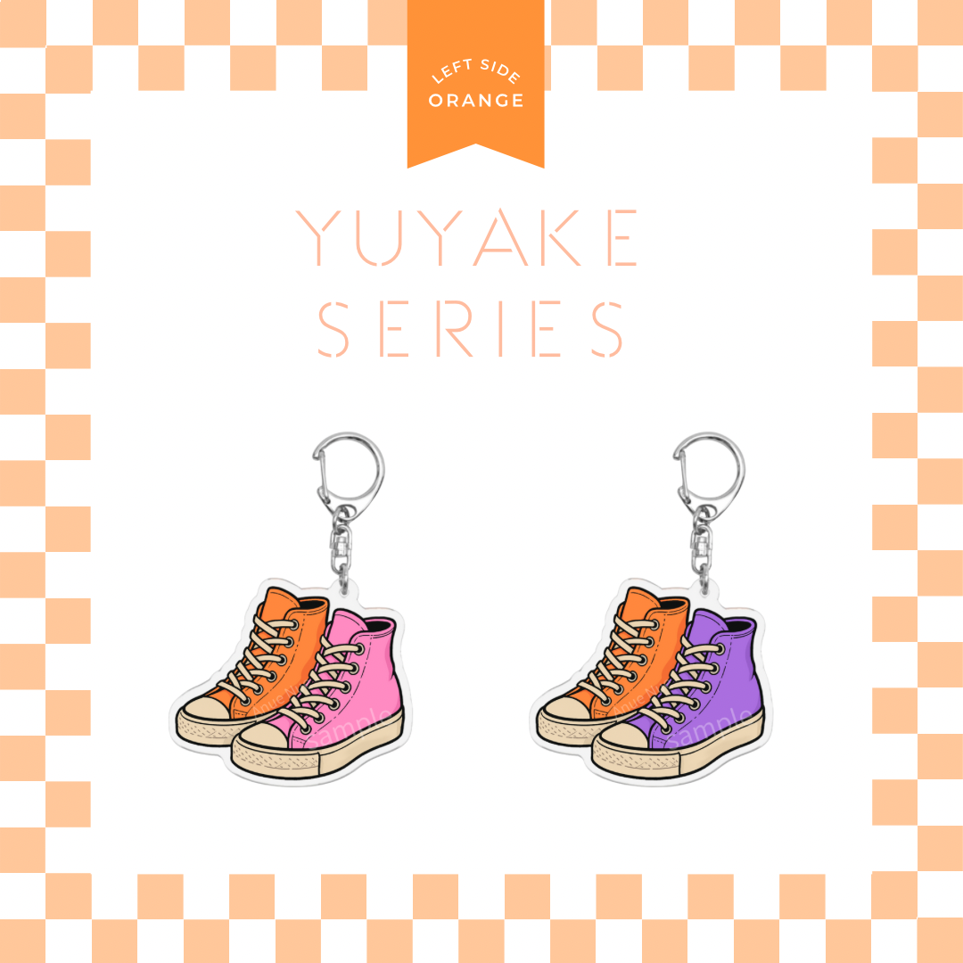 🍑ピーチオレンジ(左)　バイカラーアクキー