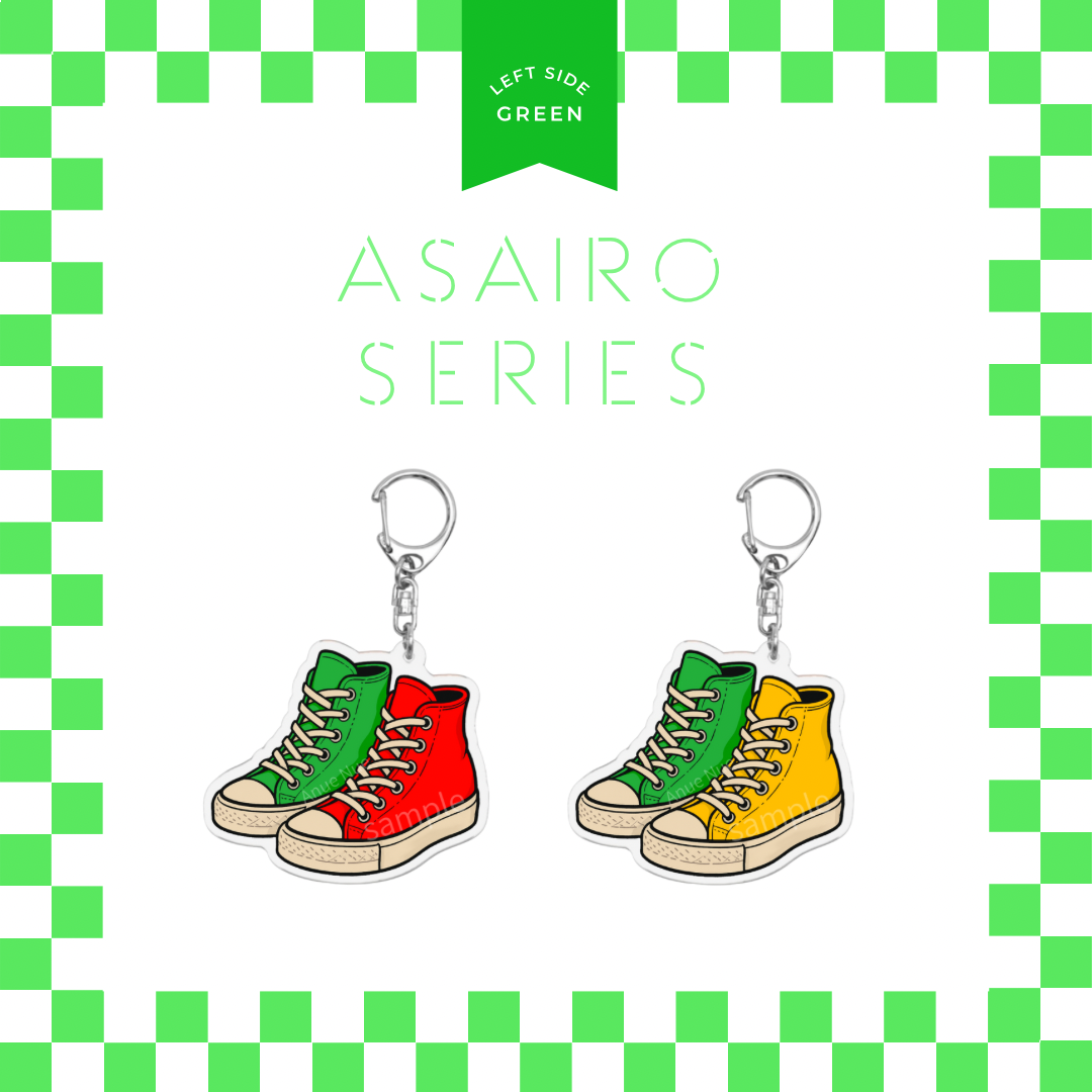 🌿リーフグリーン(左)　バイカラーアクキー