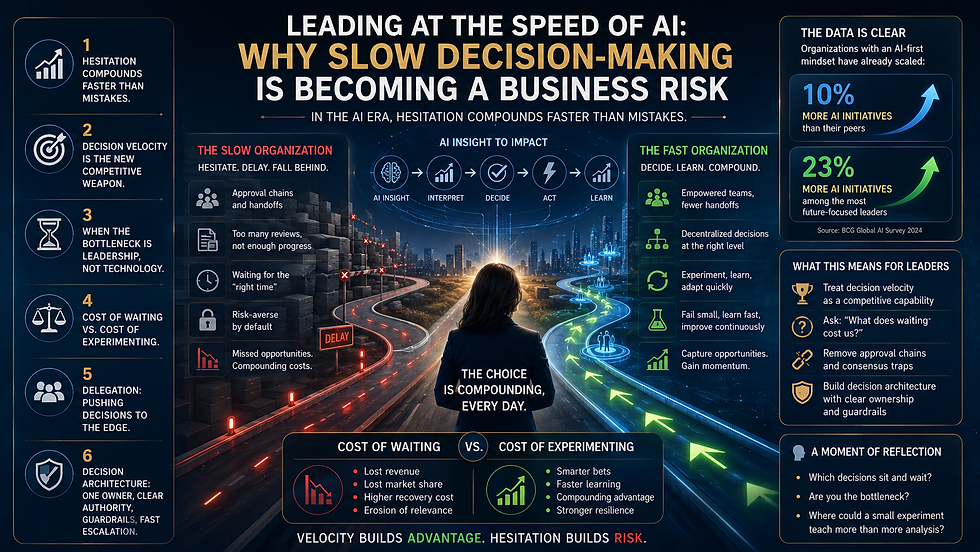 Leading at the Speed of AI: Why Decision Velocity Matters and Slow Decision- Making Is Becoming a Business Risk