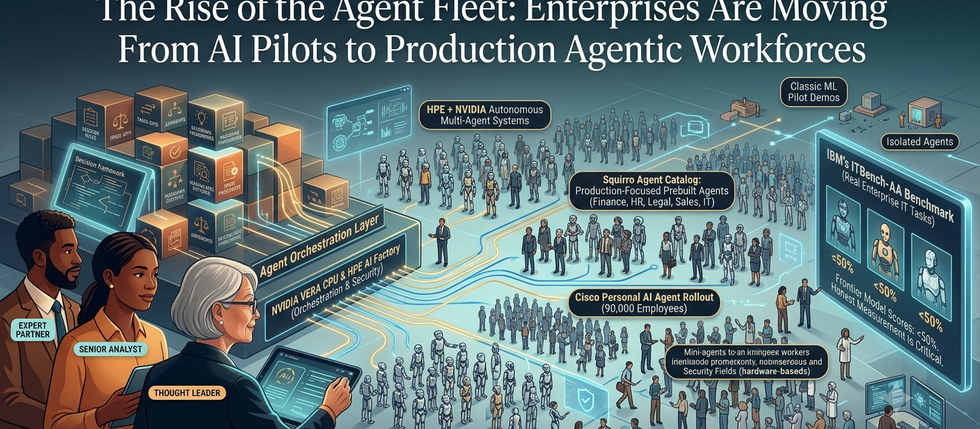 The Rise of the Agent Fleet: Enterprise Agentic AI Is Moving From Pilots to Production Workforces
