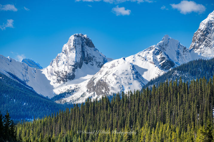 Canadian Rockies in Kananaskis Country; Snowcapped mountains