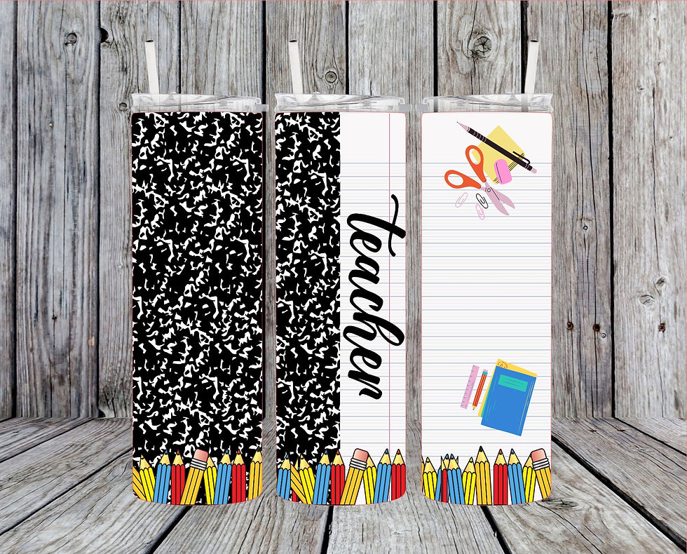 Mock up view of Tumbler