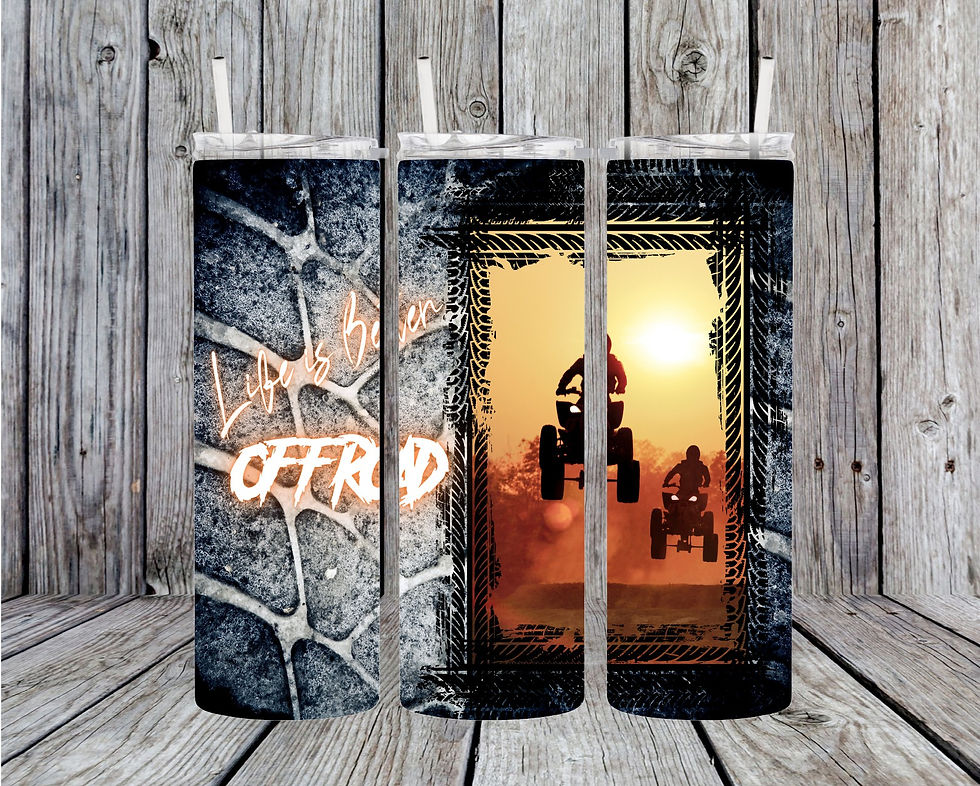 Mock up view of a tumbler