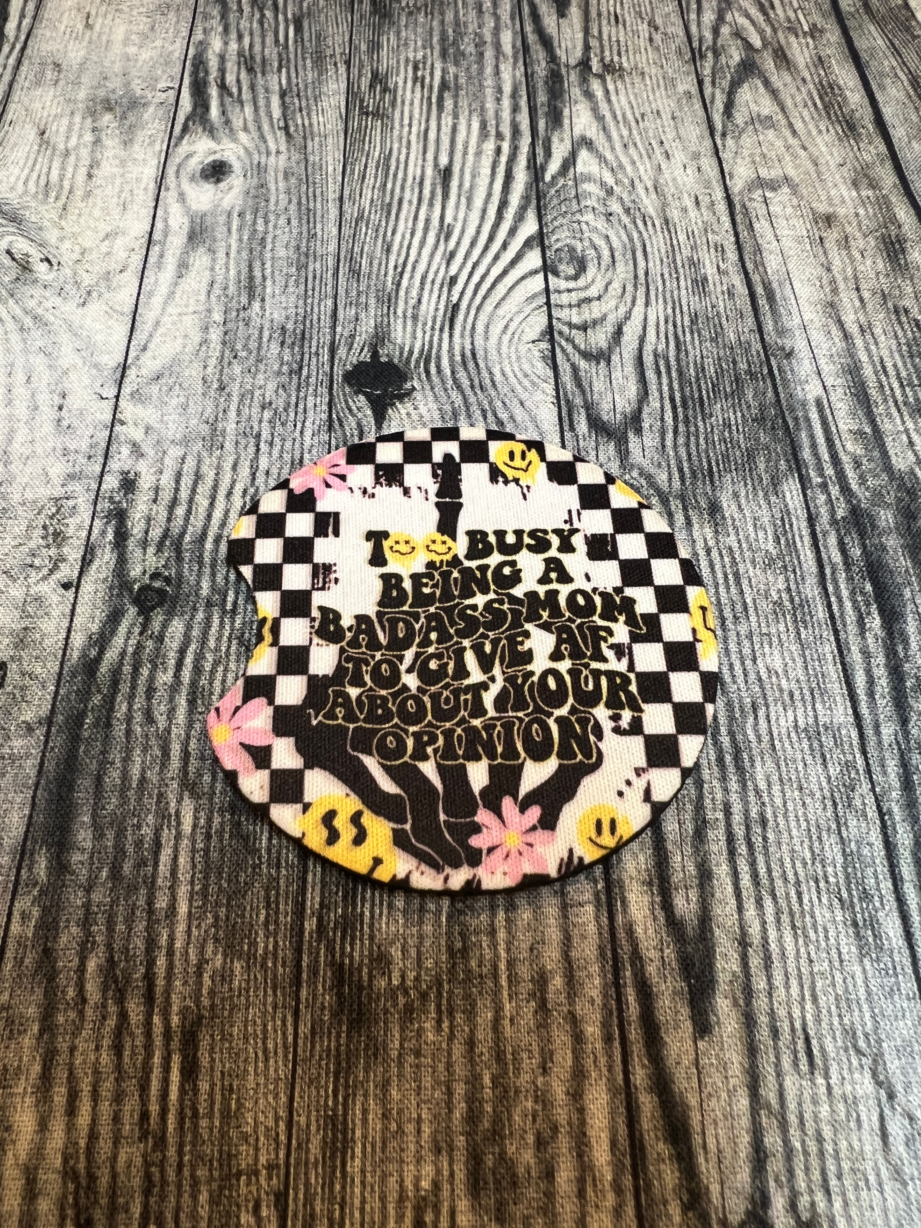 Badass Mom Neoprene Car Coaster