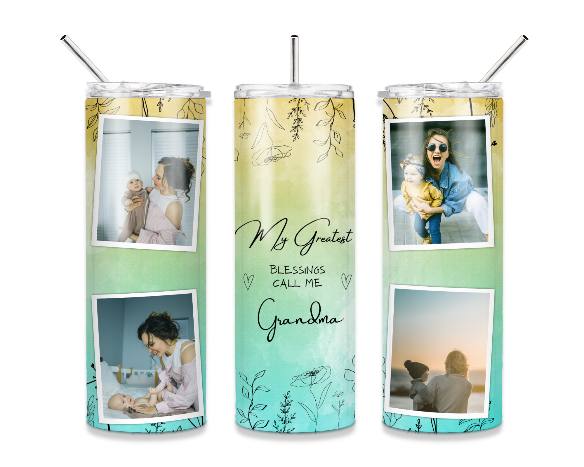 Mock up view of a tumbler