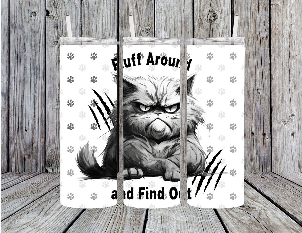 Grumpy Cat Fluff Around and Find Out Cup including Shipping