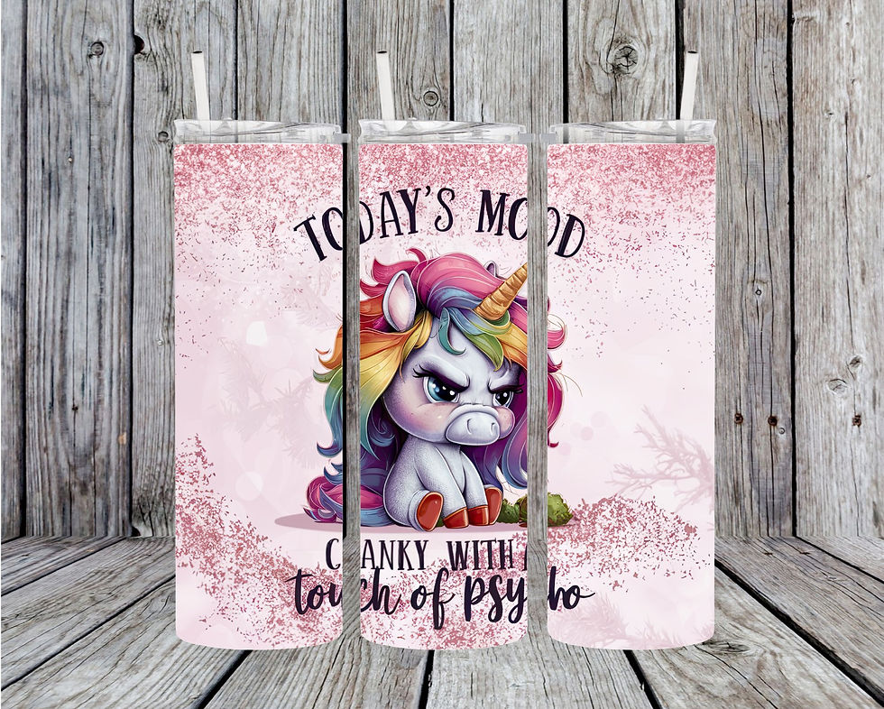 Mock up view of a tumbler