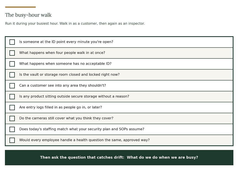 Walking your store when busy is key