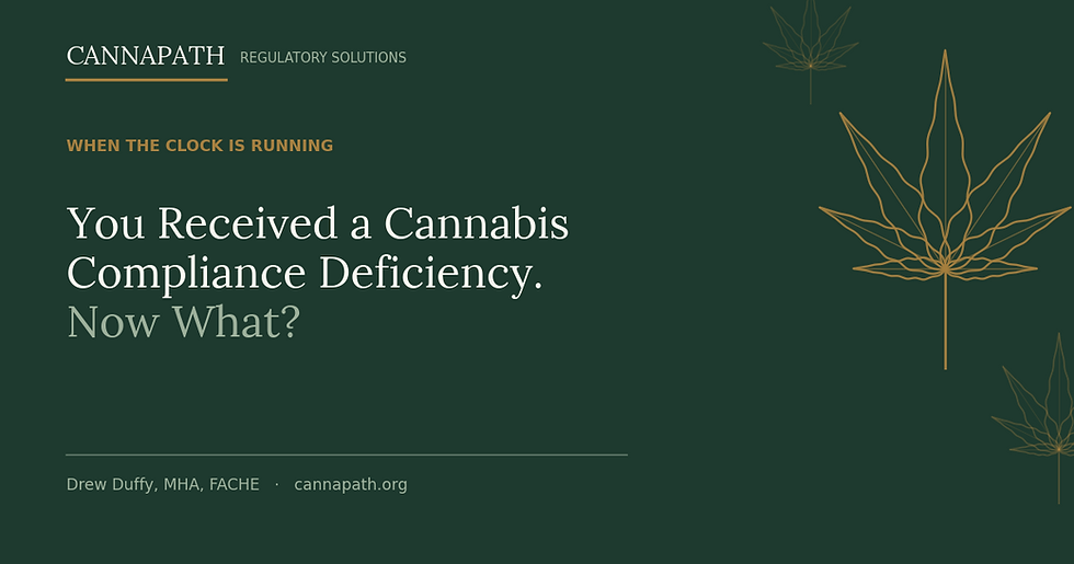 You recieved a Minnesota Cannabis Deficiency now what?