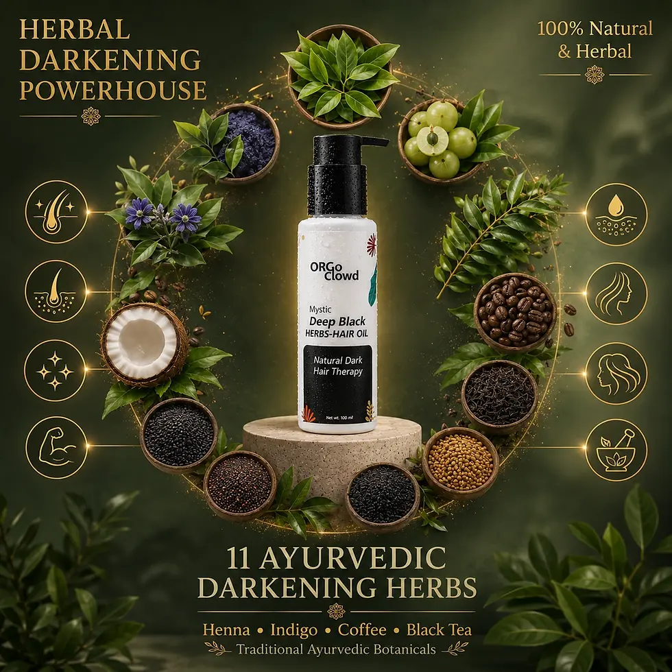 Thumbnail: Mystic Deep Black Herbs Hair Oil - Darker-Looking Hair