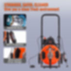 Miniatura: GEOFORNITURE Macchina Stasatrice Elettrica Sturatubi - 30 METRI