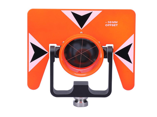 Prisma Di Rilevamento Singolo In Metallo – Diametro 62mm, Offset 0/-30mm, Filettatura 5/8"-11, Con Custodia Morbida, Per Stazioni Totali