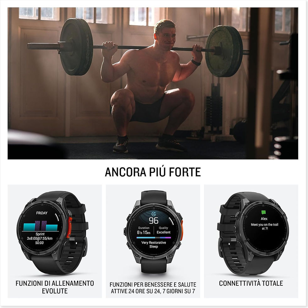 Miniatura: Orologio Garmin fēnix 8, 47mm, Display AMOLED 1,4", Touch, Pulsanti induttivi