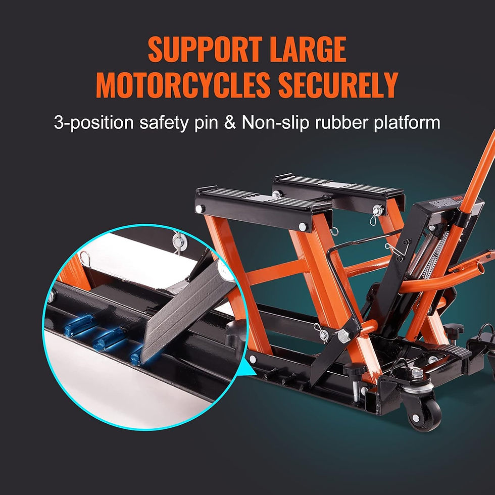 Miniatura: GEOFORNITURE Sollevatore Idraulico a Ponte per Moto Bici ATV da Officina