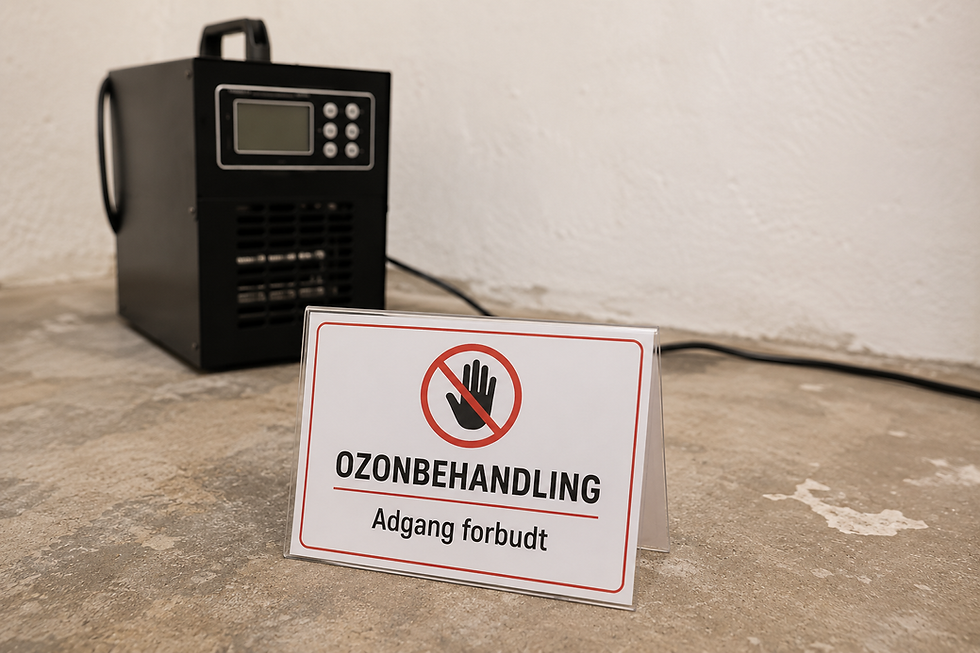 Ozongenerator under ozonbehandling i Nordjylland