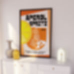 Vibrant Aperol Spritz modern cocktail style print with recipe