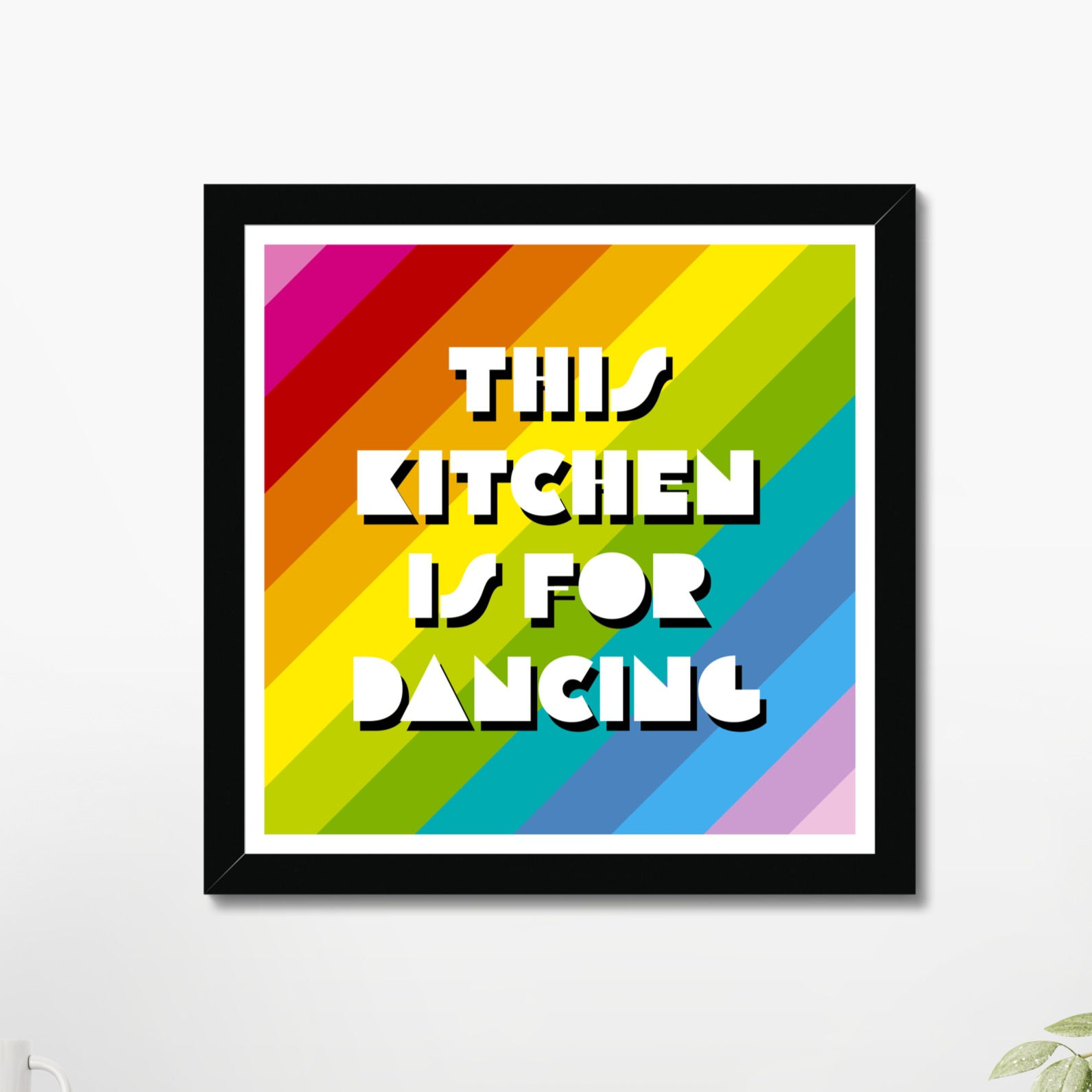 This Kitchen Is For Dancing Framed Print