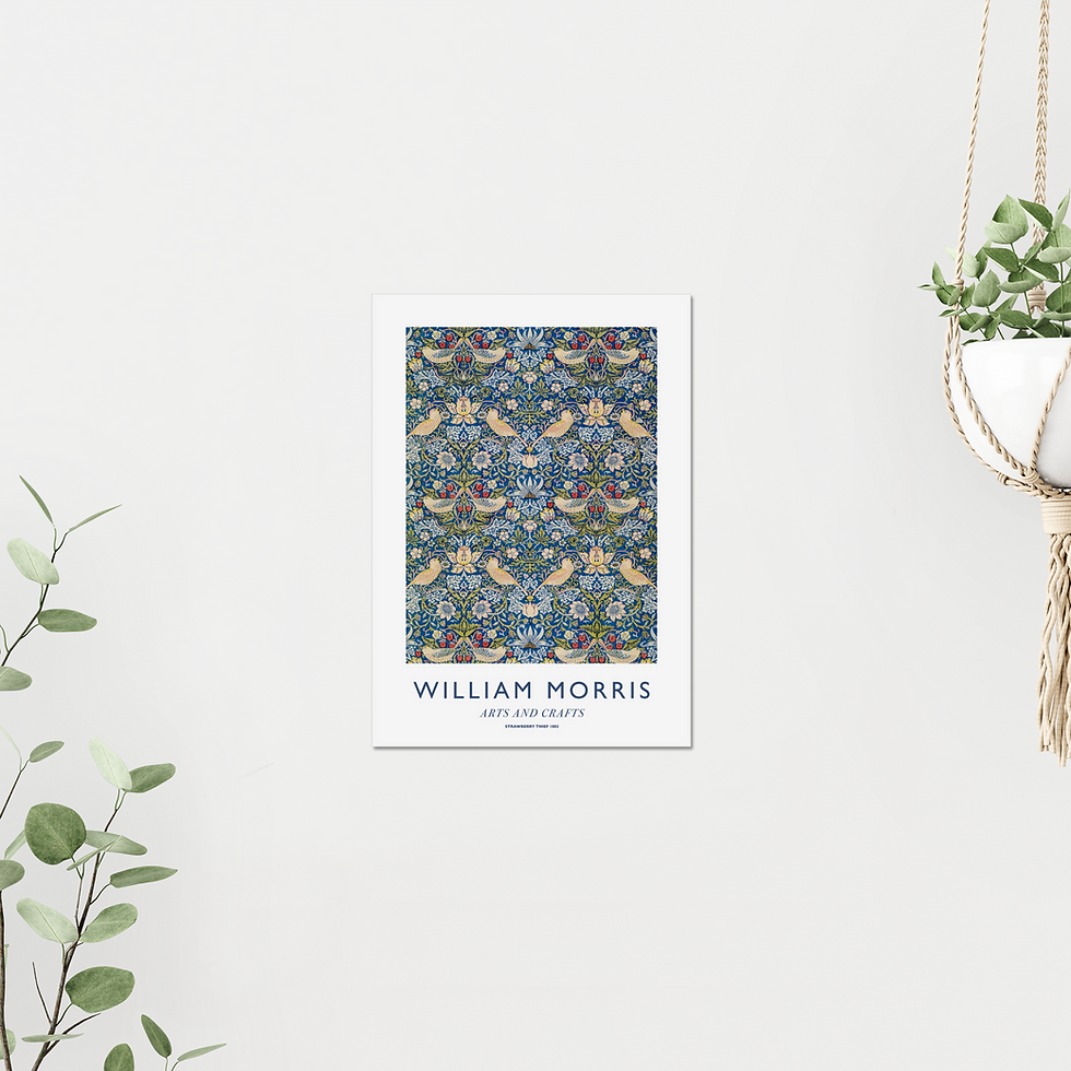 Thumbnail: William Morris Strawberry Thief Pattern Exhibition Unframed Print