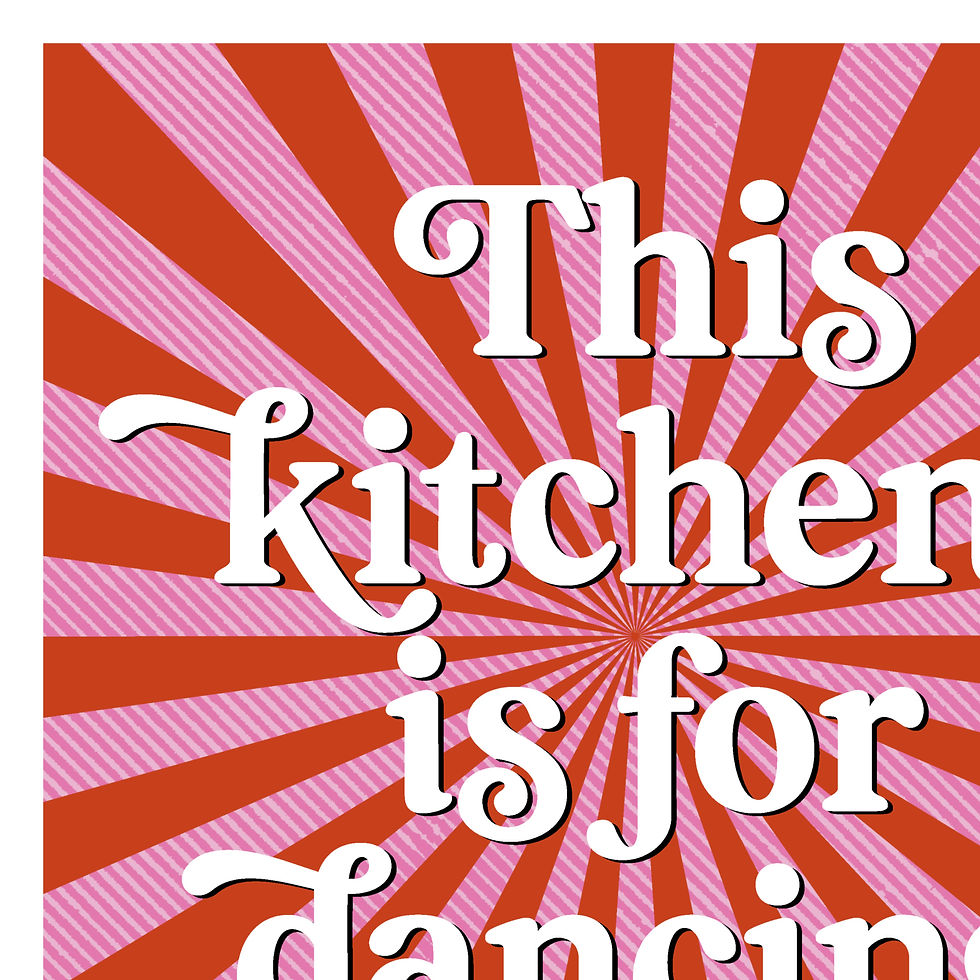 Thumbnail: This Kitchen Is For Dancing Starburst Unframed Print