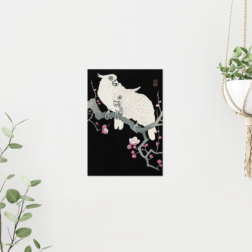 Thumbnail: Two Cockatoos... Ohara Koson Unframed Vintage Print