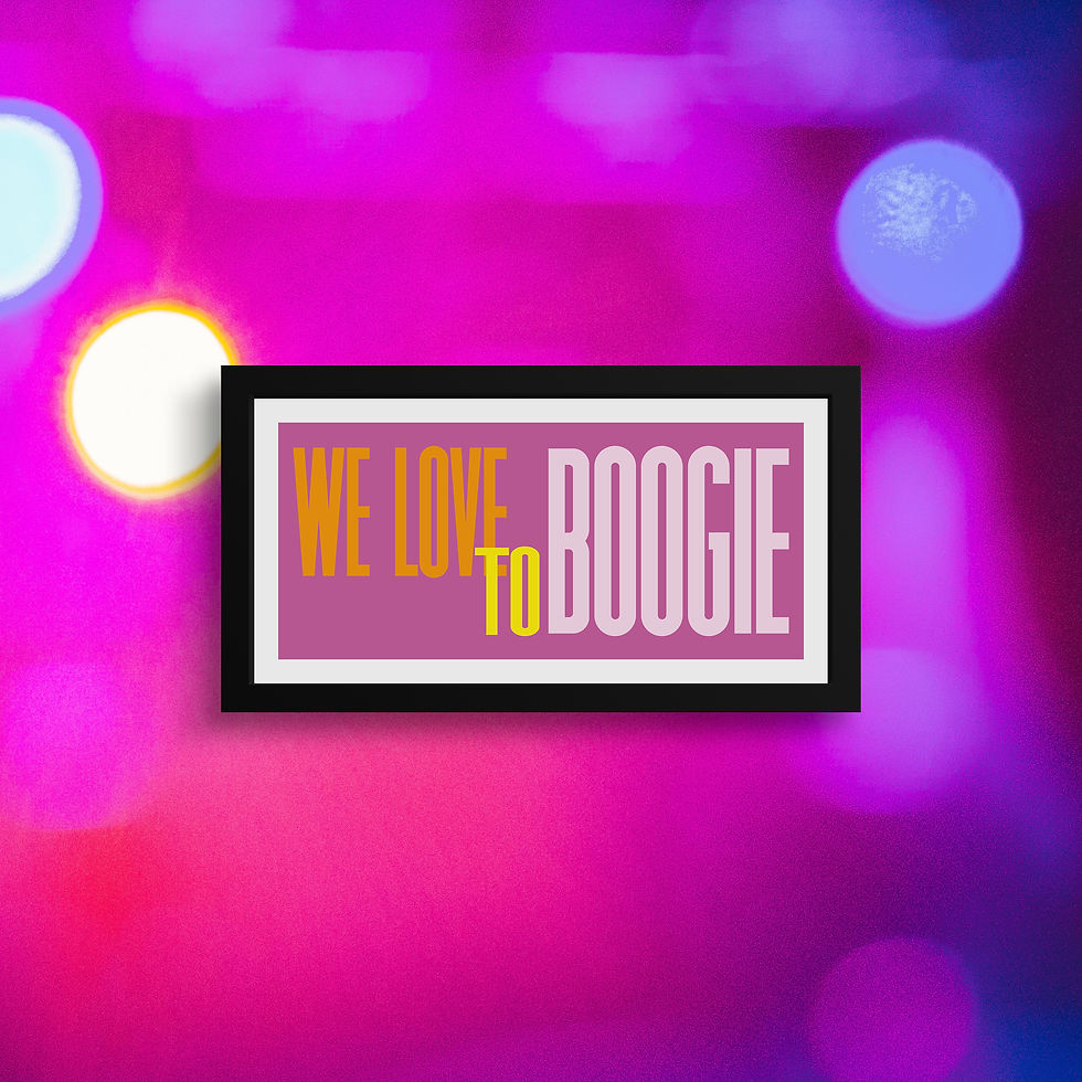 Thumbnail: We Love To Boogie Framed Print
