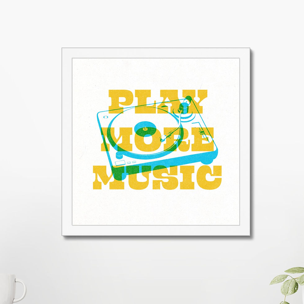 Thumbnail: Play More Music Framed Print