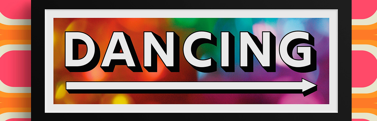 Colourful ‘Dancing’ print