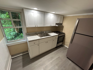 kitchen cabinets install at a rental