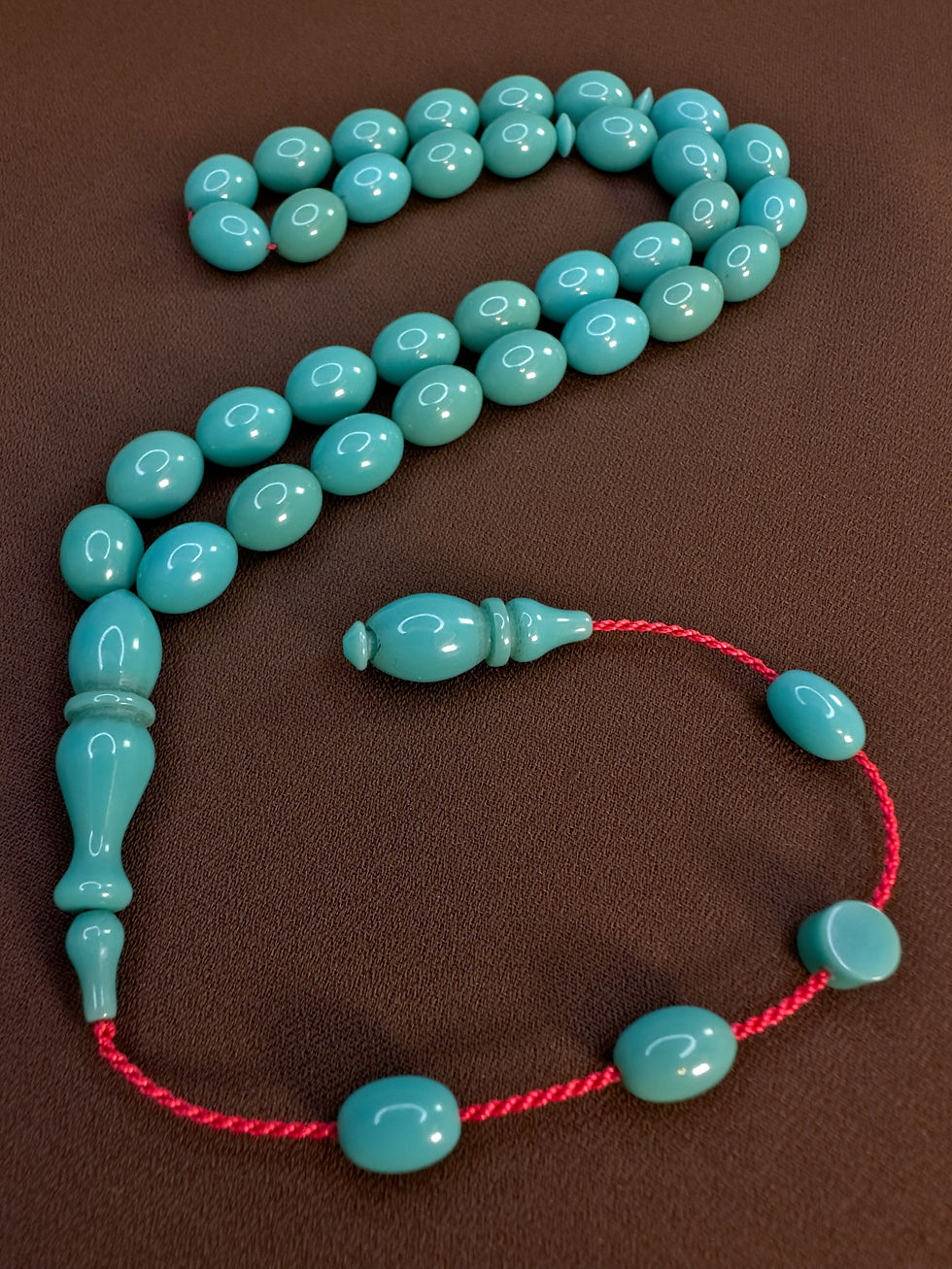 Thumbnail: Mastercrafted Turquoise Blue Catalin Tasbih