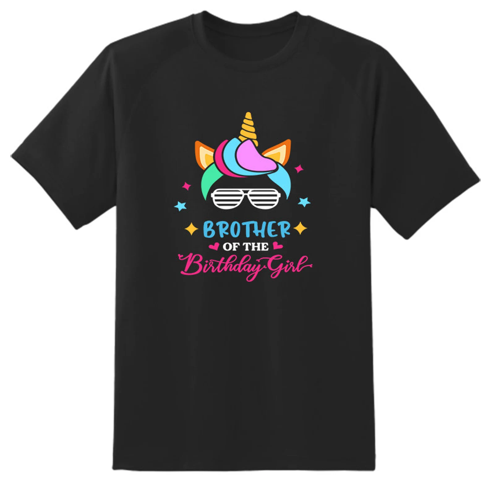 Brother of the Birthday Girl unicorn Funny Novelty T shirt Children