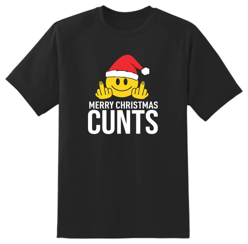 Merry Christmas Cunts Christmas T Shirt- Novelty- gift idea-Unisex