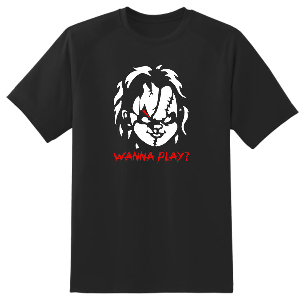 Chucky Wanna Play? Halloween novelty Gift Idea Unisex T shirt