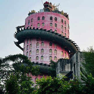Wat Samphran Pink Dragon Temple
