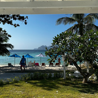 View of the ocean from the beach bungalow