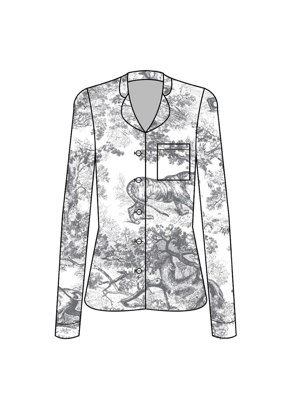 Miniatura: PIJAMA DE  PANTALON TOILE SILVER