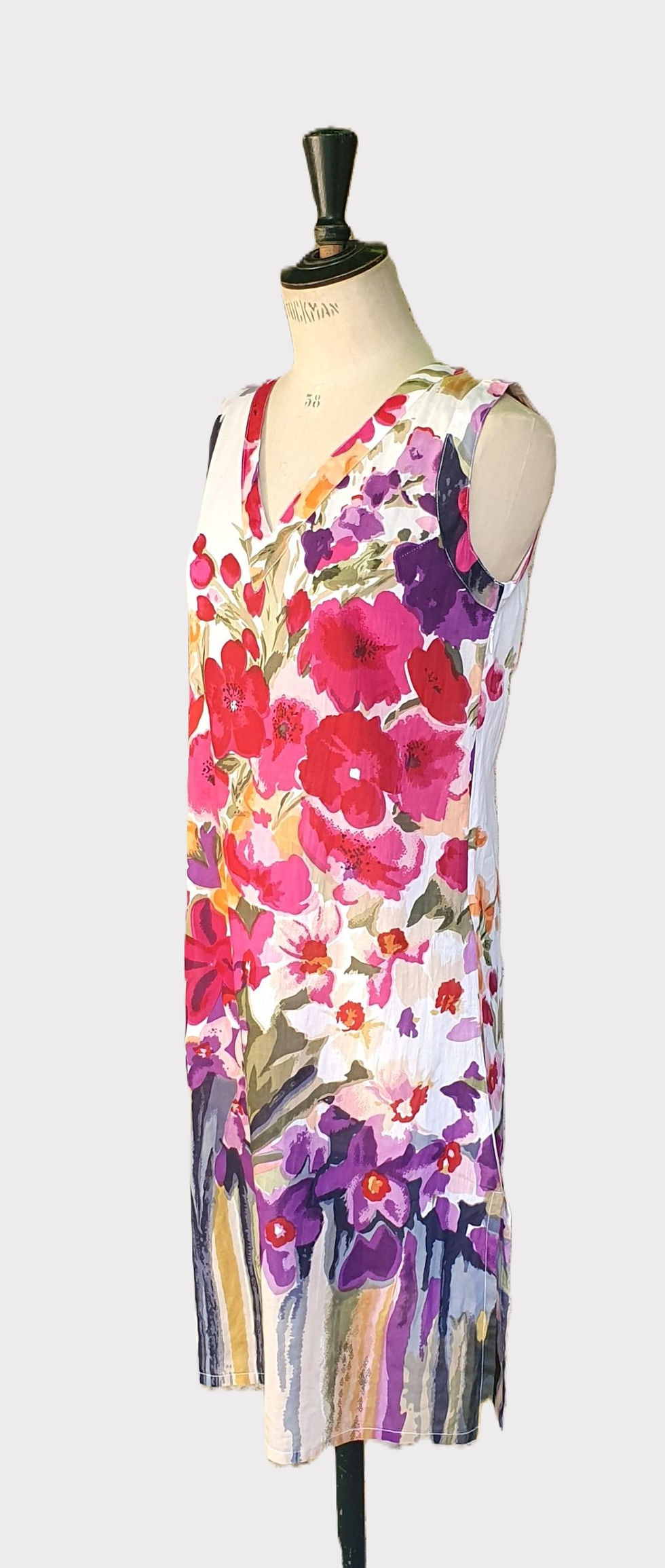 Miniature : Robe Courte Sans Manches - Champ de fleurs  - 21007RBCSM