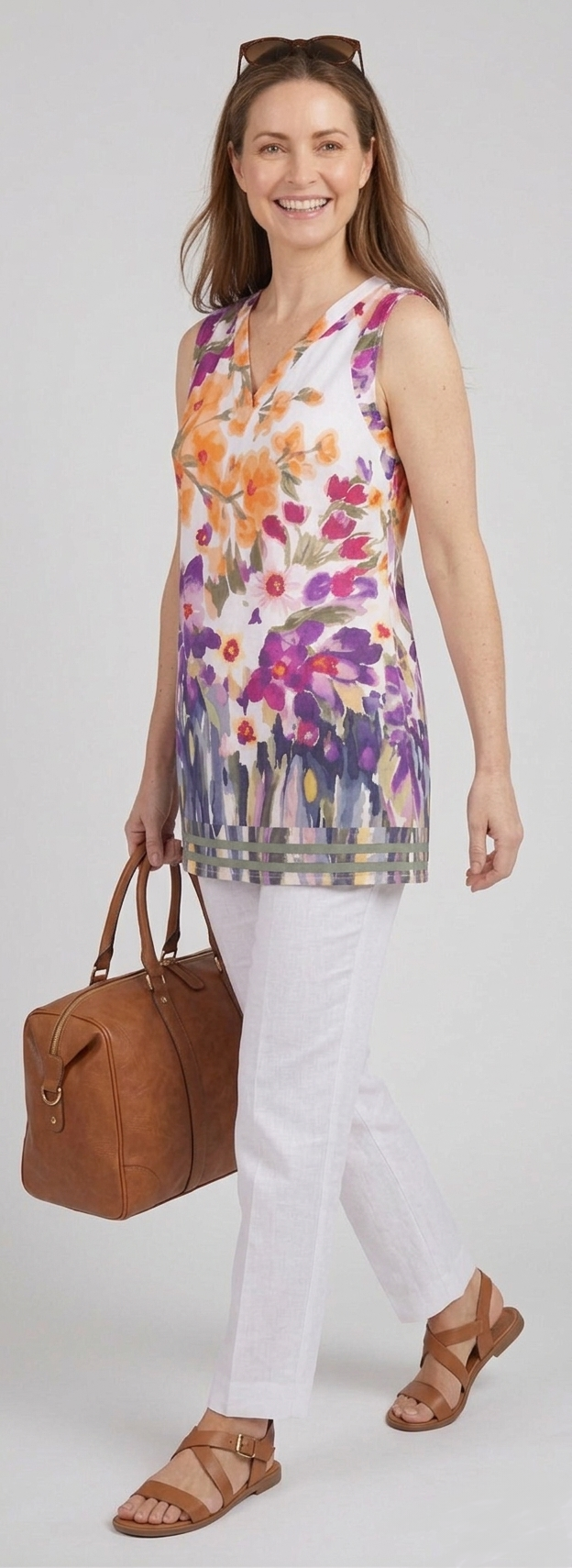 Miniature : Tunique Sans Manches - Champ de fleurs - 21002TSM